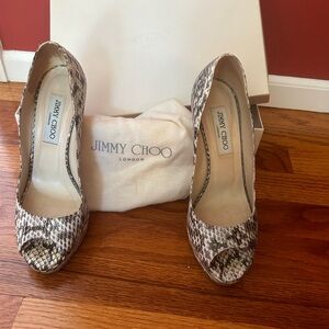 Snakeskin jimmy choo shoes size 38